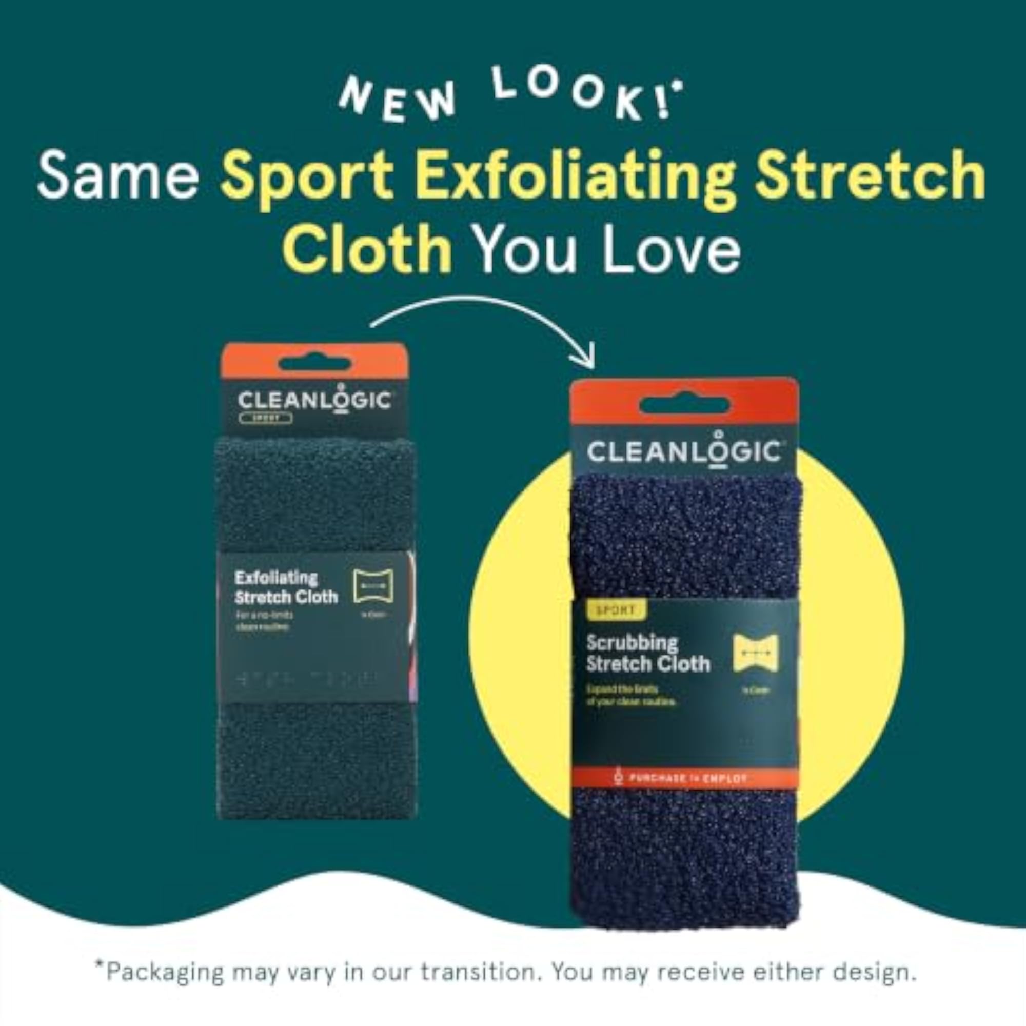 Sport Exfoliating Stretch Cloth, 3 Count